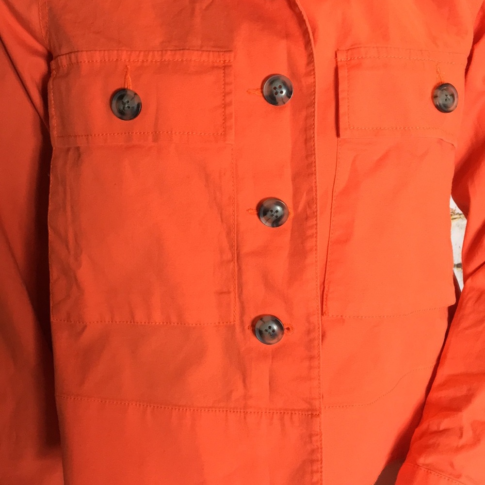 Cabi Orange Button Down Collared Jacket - image 3